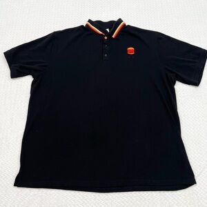 Vintage Burger King Short Sleeve Polo Shirt Black Uniform Work - Adult 3XL